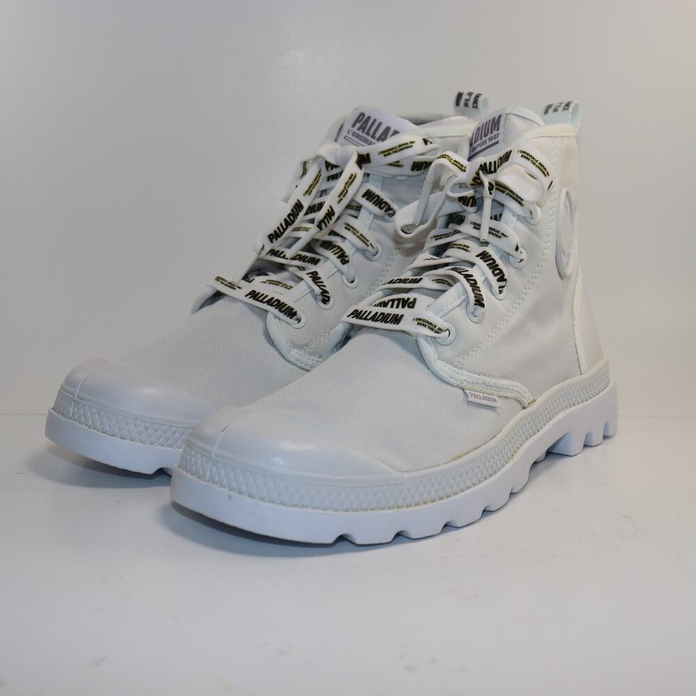 Palladium Pampa Dare PC‎ 9.5 White Womens High Top Canvas Boot Streetwear